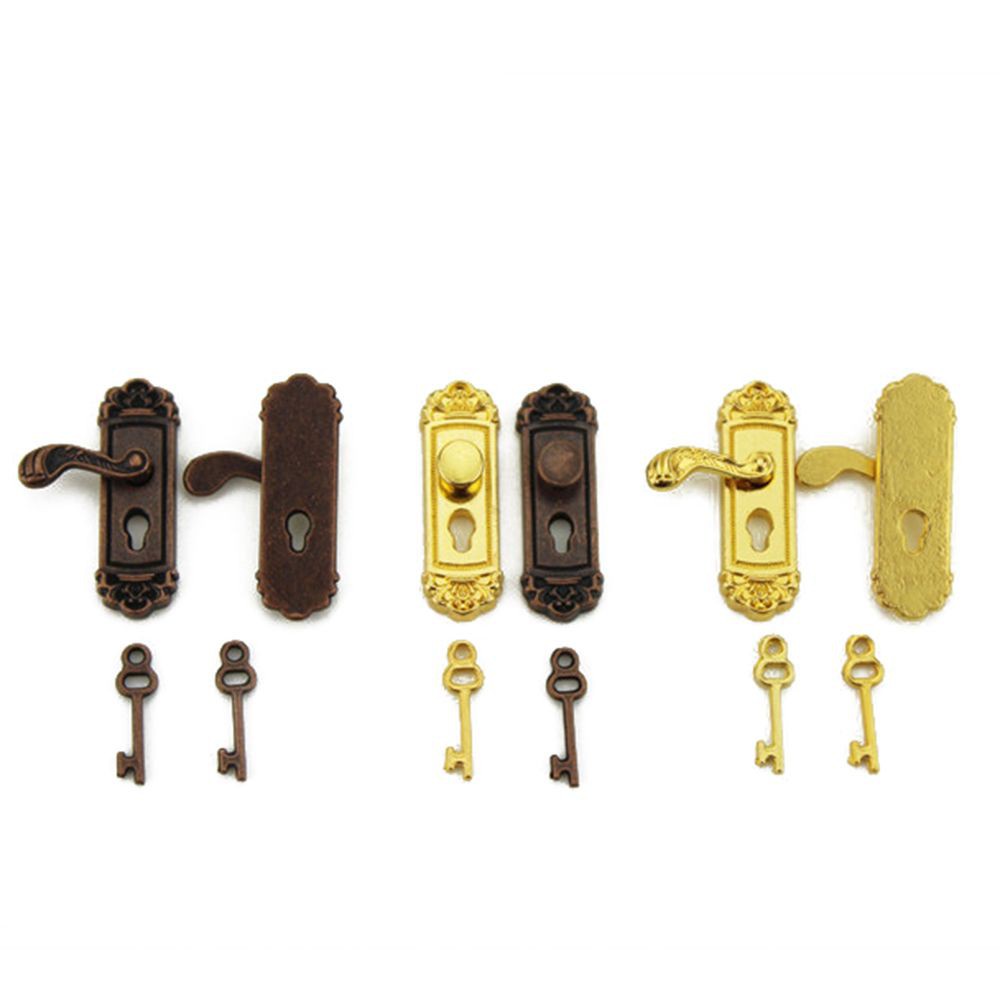 1 Ổ Khóa Cửa Mini 1/12 Thời Trang Cổ Điển Cho Nhà Búp Bê