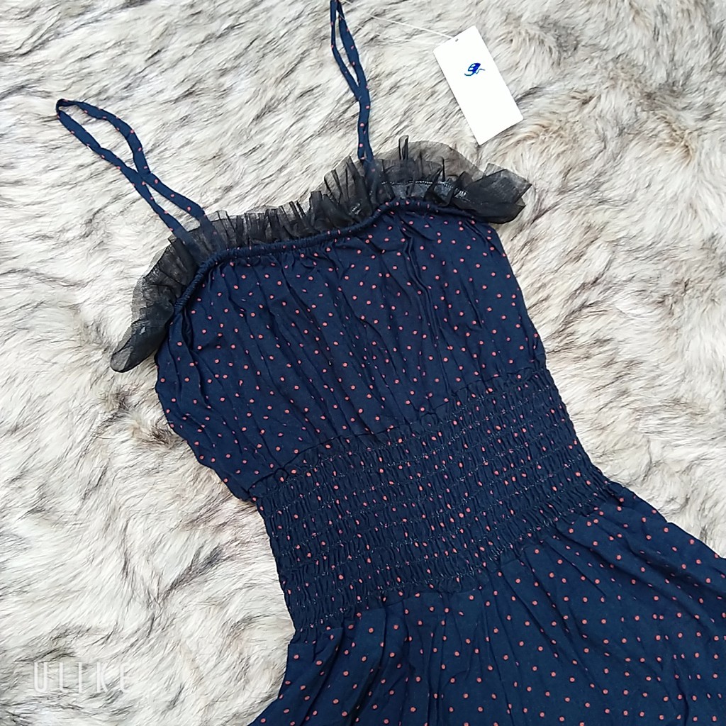 jump liền quần 2 dây nhún bo eo