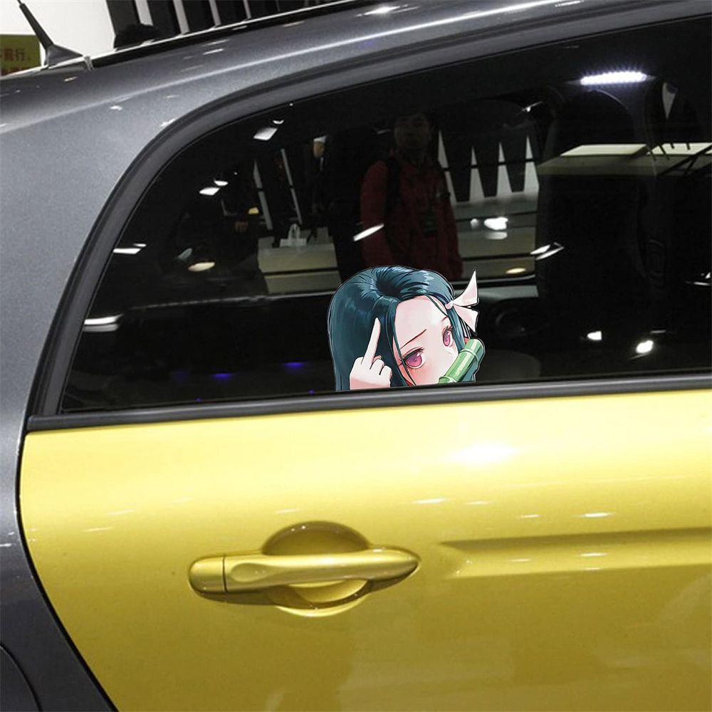 YVE Sticker Dán Cửa Sổ Xe Hơi Chống Nước Mẫu Mới Hình Demon Slayer