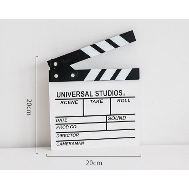 [20x20cm] Bảng clapper board quay phim, đạo diễn chụp ảnh decor trang trí 20x20cm