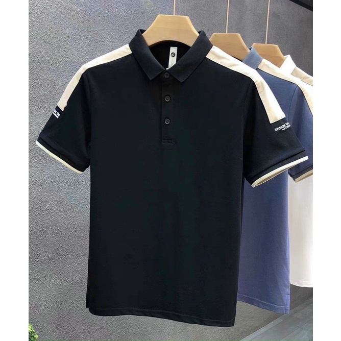 MH ÁO POLO CỔ BẺ PHỐI VIỀN VAI MÀU BE CHO NAM- mẫu mới giá tốt | BigBuy360 - bigbuy360.vn