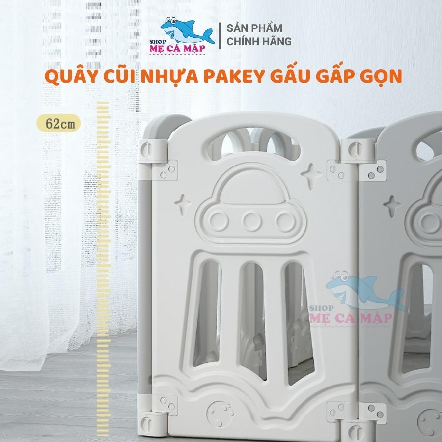 Quây cũi nhựa gấp gọn Pakey Gấu, tặng 100 BÓNG + THẢM+GIỎ mẫu mới nhất 2022 bản dày dặn nhiều kích thước