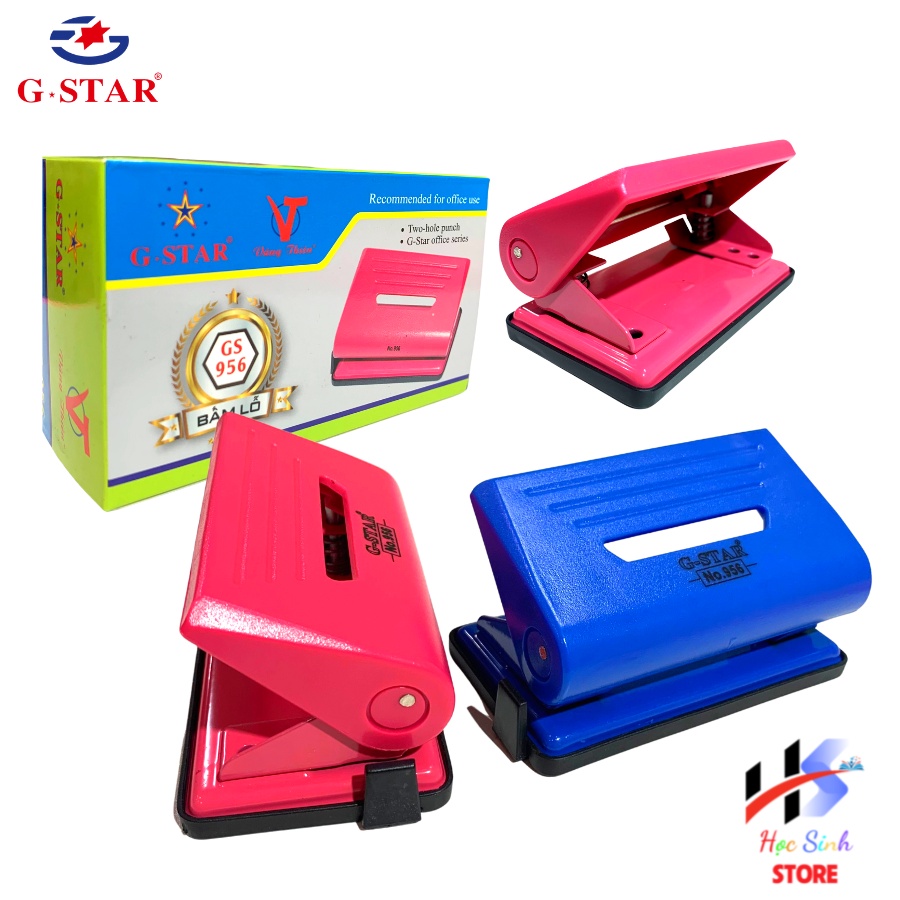 Máy bấm lỗ giấy GSTAR 956 Size nhỏ bấm 2 lỗ công suất bấm 10 tờ