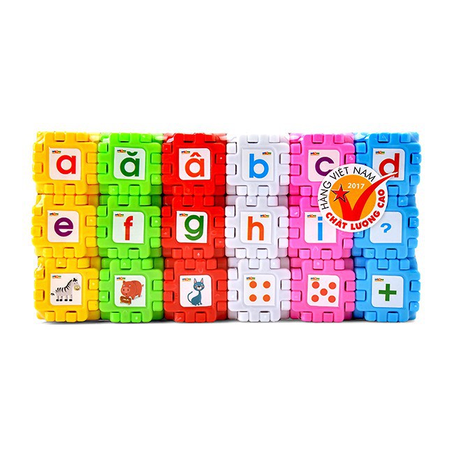 Đồ chơi bộ xếp hình, ghép hình vuông diệu kỳ 108 chi tiết Antona - đồ chơi thông minh giúp bé phát triển trí tuệ bé