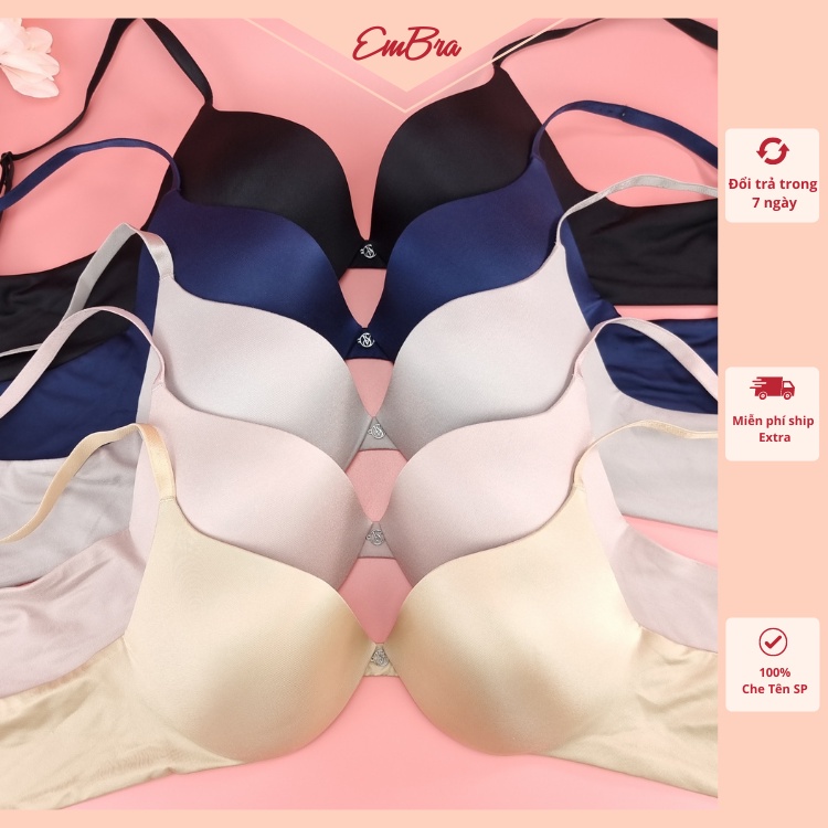 Áo Lót Nữ EMBRA Cao Cấp A015 VS Victoria Secret dư xịn Trơn Có Gọng Đệm Mỏng 1cm Form Áo Cực Đẹp EBALCG01