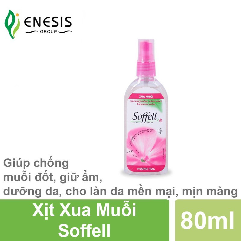 CHỐNG MUỖI SOFFELL - Giúp chống Muỗi đốt, giữ ẩm, dưỡng da, bảo vệ cho gia đình (KEM VÀ XỊT)