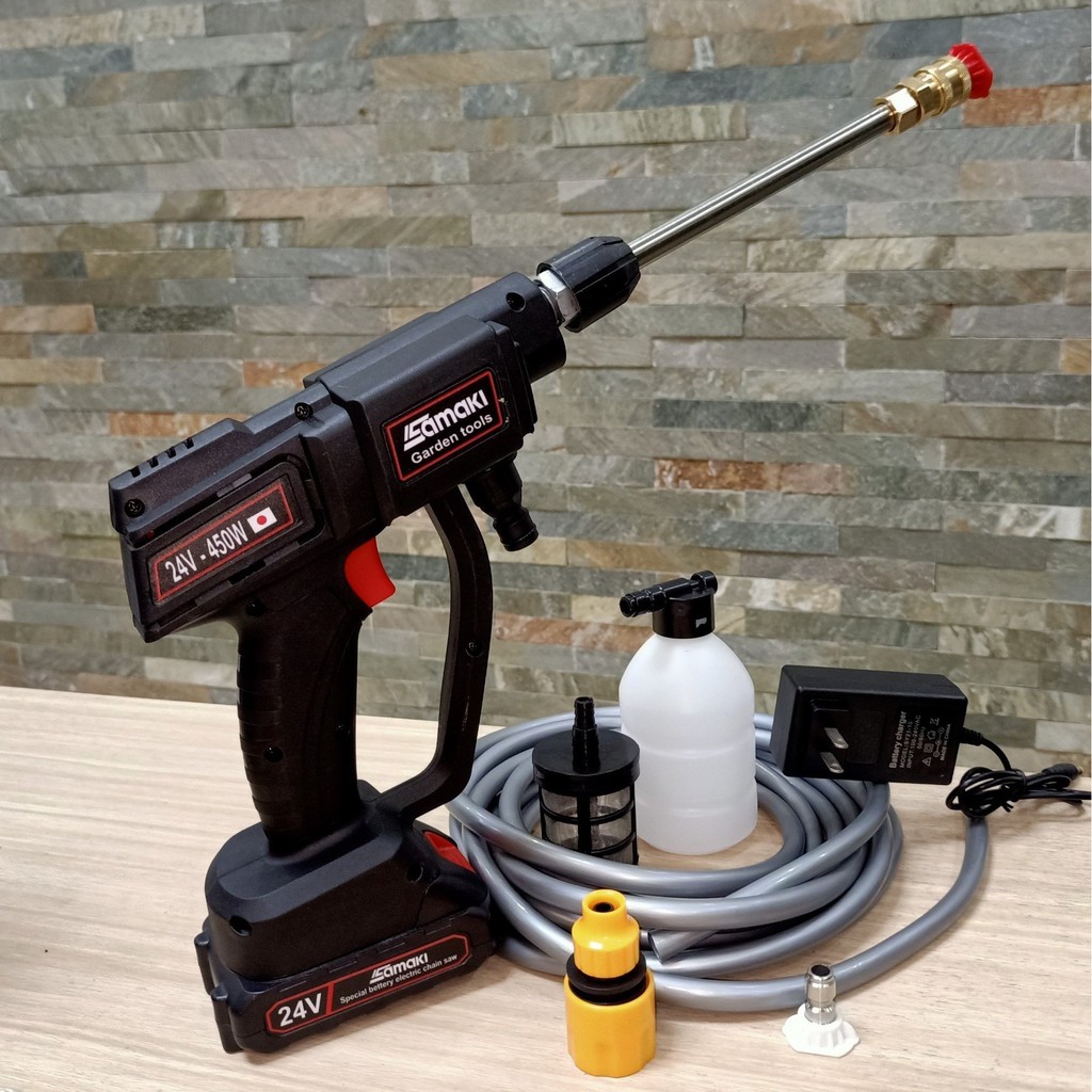 Máy xịt rửa đa năng sử dụng pin 2400W- thương hiệu Samaki