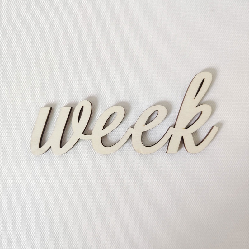 Bộ Thẻ Gỗ In Chữ Và Số Dùng Làm Đạo Cụ Chụp Ảnh Cho Bé Sơ Sinh