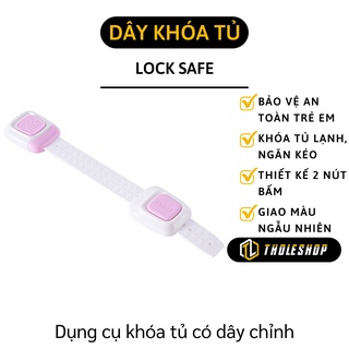 Khóa Tủ Lạnh - Dụng Cụ Dây Khóa Gài Cửa Tủ Đồ, Ngăn Kéo Chống Kẹp Tay Bé 7911
