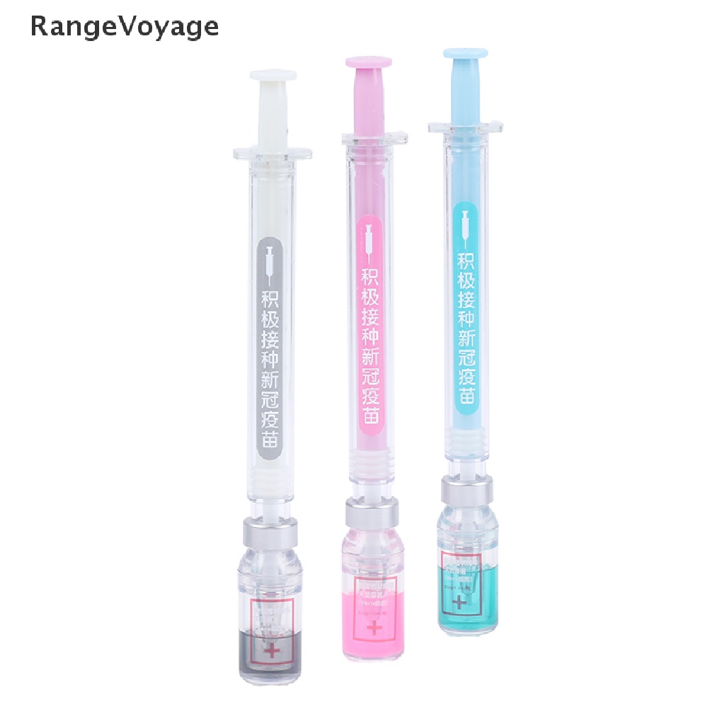 Set 2 bút viết hình ống kim tiêm thú vị dùng cho văn phòng