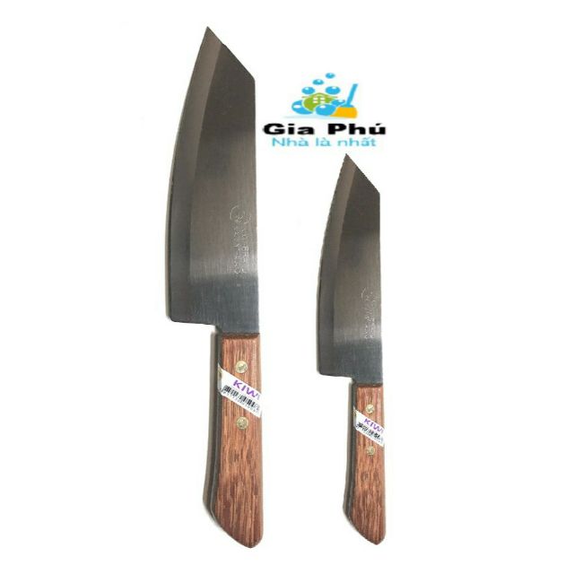 Bộ 2 dao Thái Lan nhà bếp cán gỗ Kiwi cao cấp Gia Phú