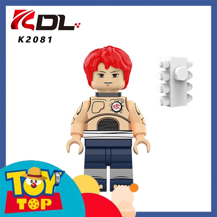 Đồ chơi lắp ráp ghép Naruto Ninja mini mẫu làng lá , Guy  , Sarutobi , Sasori Akatsuki xếp hình KDL 811