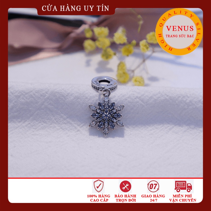 [Charm bạc 925 cao cấp] Charm treo bông tuyết- Mã sản phẩm VENUSBT