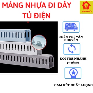 Máng nhựa đi dây điện có nắp trong tủ điện máng cáp nhựa,thanh máng nhựa lắp tủ điện,máng nhựa luồn dây các loại mạng