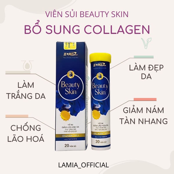 BEAUTY SKIN viên sủi COLLAGEN hỗ trợ làm đẹp da, trắng da