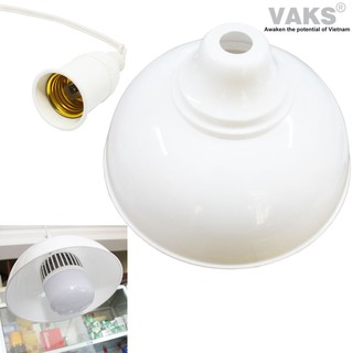 Bộ combo bao gồm đuôi đèn kín nước 2418 và chụp đèn 319 - dụng cho bóng đèn đuôi vặn e27 - sx tại Việt Nam