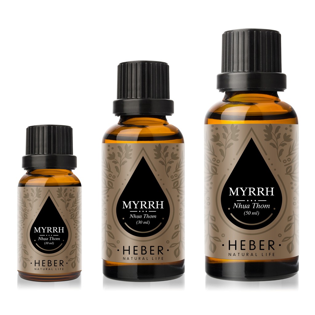 Tinh Dầu Nhựa Thơm Myrrh Heber Natural Life, Cao Cấp Nhập Khẩu, Thiên Nhiên Nguyên Chất, Chai 10ml/30ml/50ml