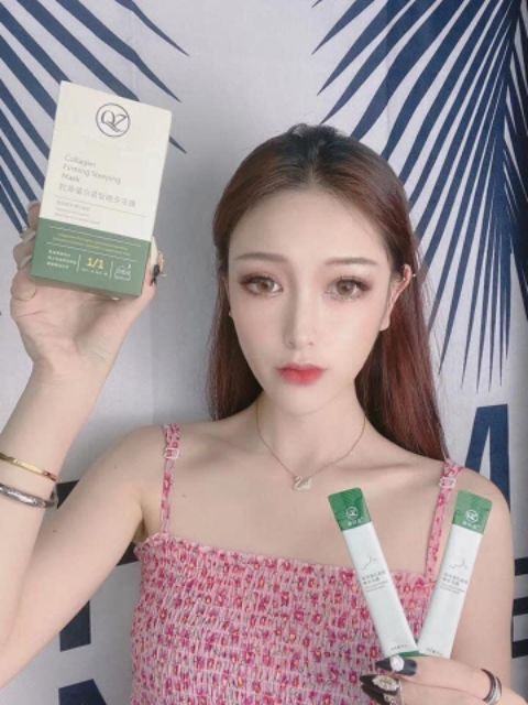 ( chính hãng)Hộp 20 gói nạ ngủ collagen trắng da ngăn lão hóa Yanjiayi