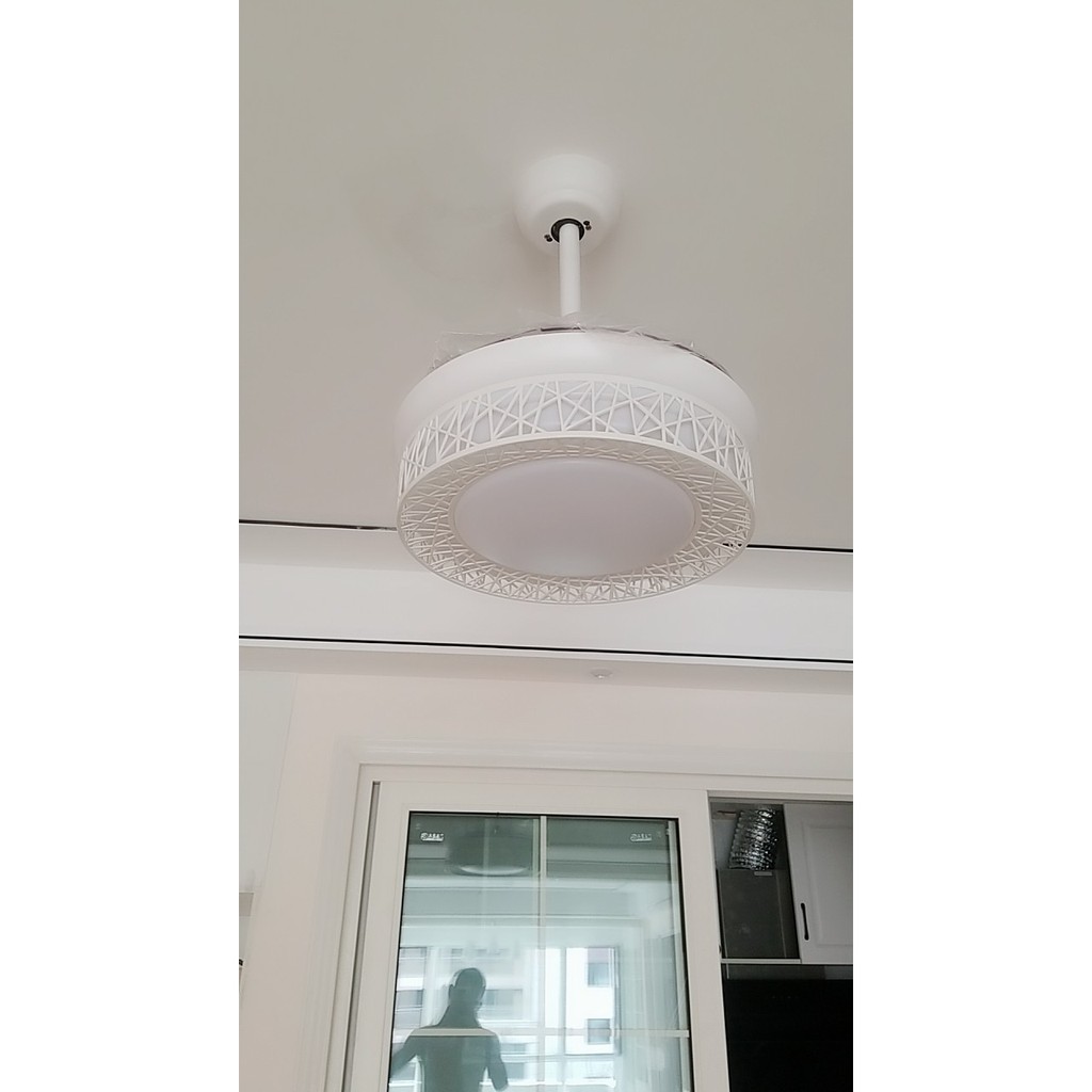 Đèn Quạt Trần Giấu Cánh Cụp Xòe Cao Cấp (Có điều khiển từ xa) | BigBuy360 - bigbuy360.vn