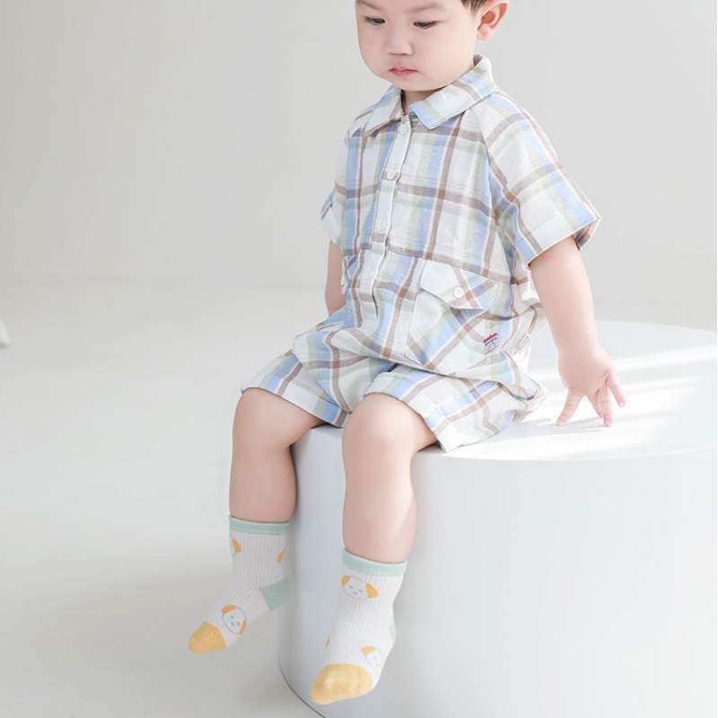 Bộ 4 đôi vớ KOKOROCARE cotton siêu mỏng in họa tiết hoạt hình dễ thương thời trang mùa hè cho bé 0-3 tuổi