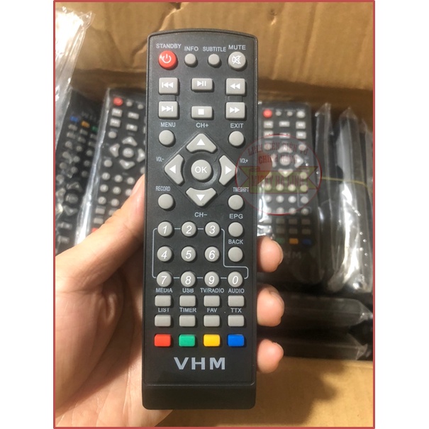 ĐIỀU KHIỂN REMOTE VHM - SỬ DỤNG CHO TẤT CẢ CÁC ĐẦU THU VINASAT S2, DVB-T2 DO VŨ HỒNG MINH SẢN XUẤT (HÀNG ZIN)