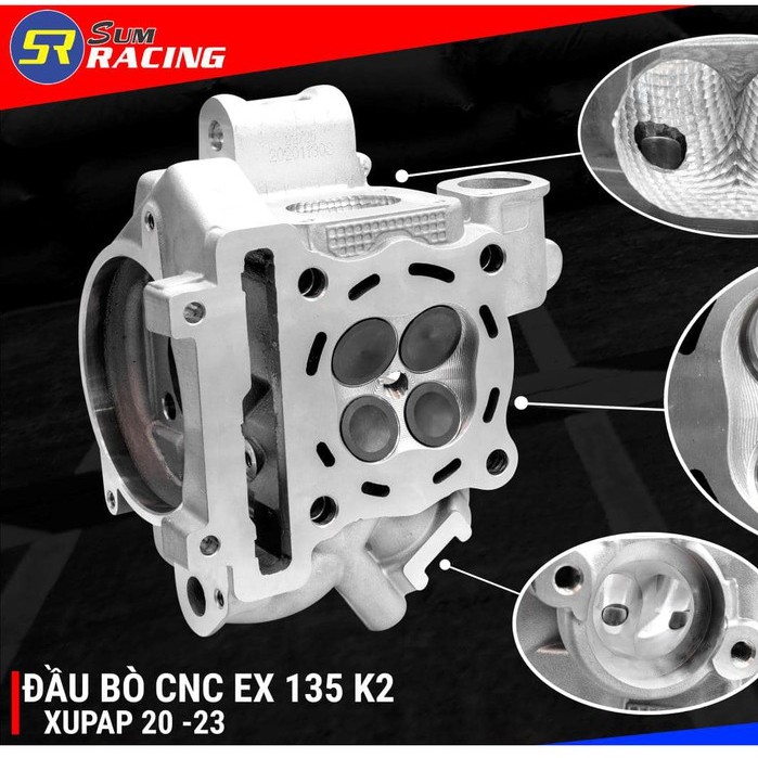 ĐẦU BÒ EXCITER FORGET CNC &amp;  suppap 24-27 &amp; 20-23 &amp; 22-25 SUM RACING ( K2)