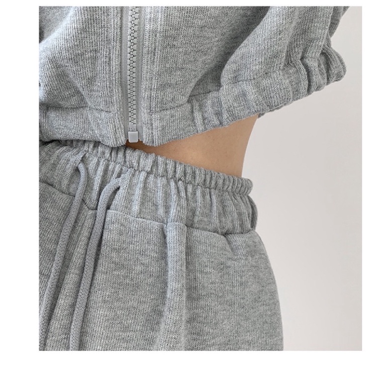 Set nỉ crotop trơn màu