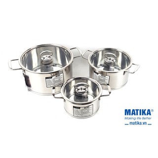 BỘ NỒI INOX 5 ĐÁY MATIKA MTK-C5