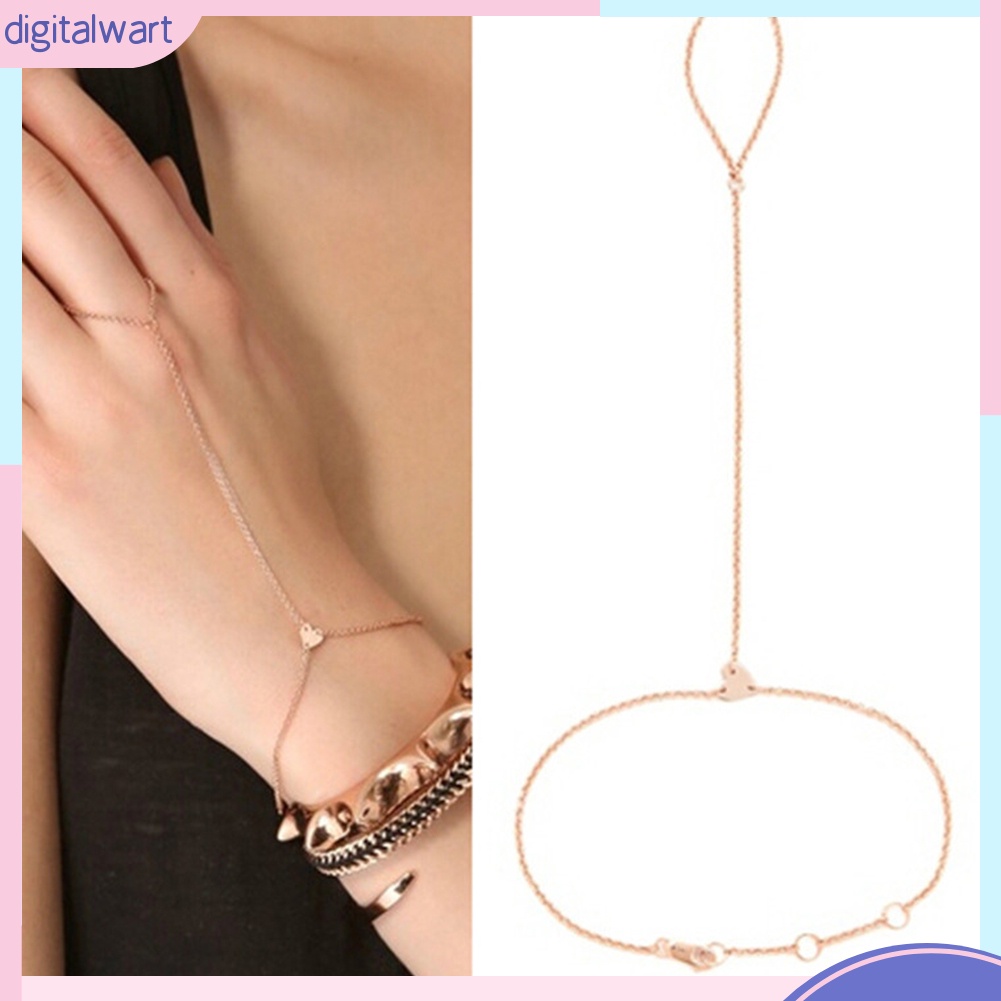 Vòng tay nối nhẫn hình trái tim thời trang cho nữ