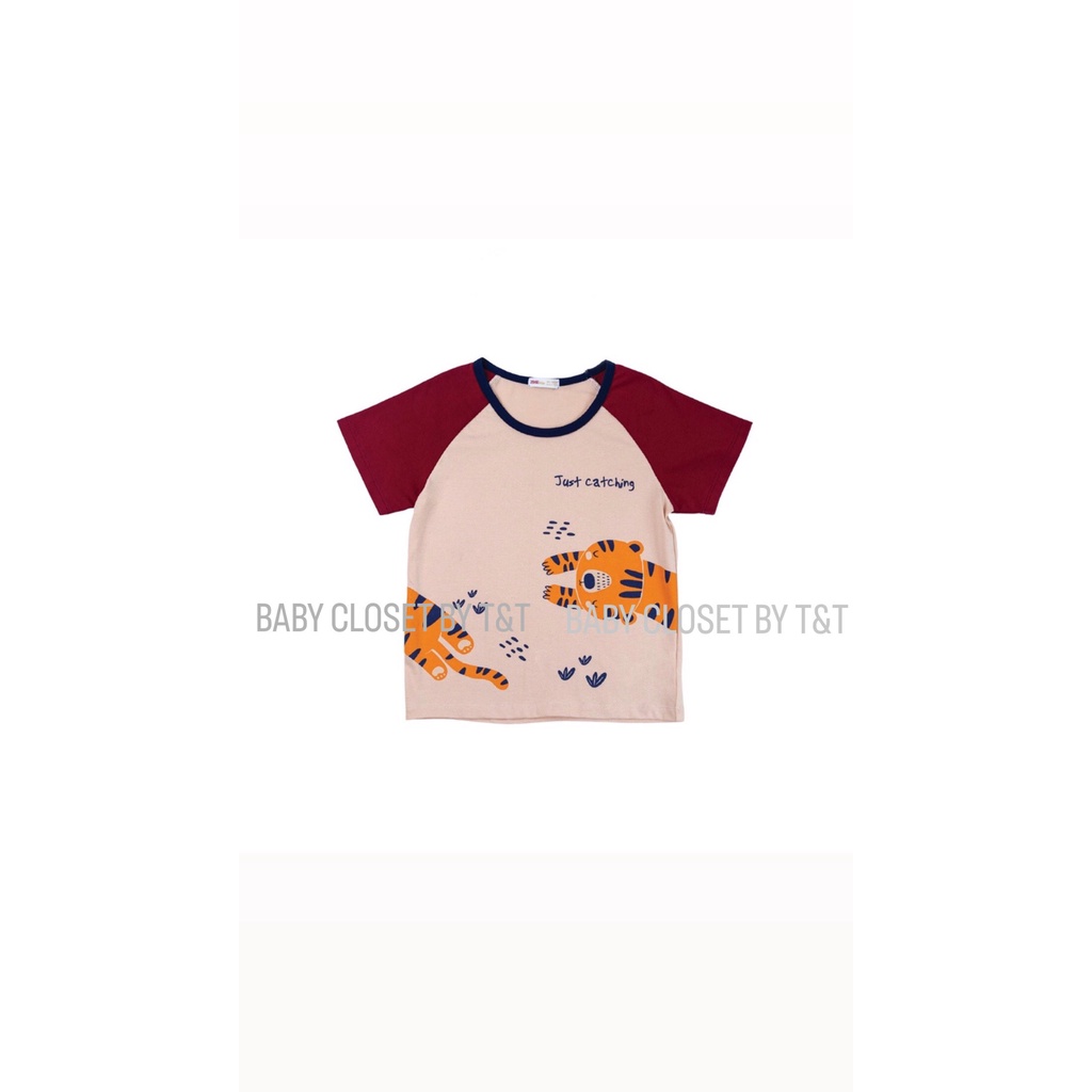 [CHÍNH HÃNG] Áo cộc tay bé trai raglan họa tiết hổ ASKD001AB Zose