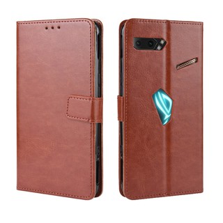Flip Case Asus ROG Phone IIwallet Leather Back Cover Phone Case Asus ROG Phone 2 ZS660KL Casing