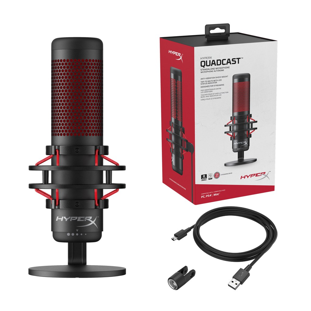 Microphone Kingston HyperX Quadcast Gaming Hàng Chính Hãng