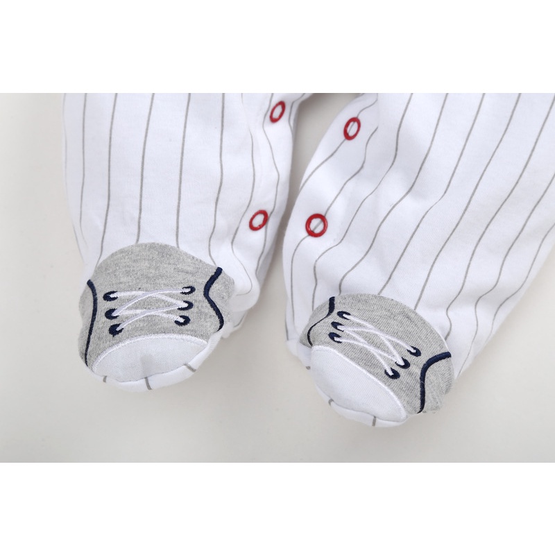 Body bé gái bé trai đồ sơ sinh từ 0 đến 12 tháng bodysuit liền thân Đồng Phục Bóng Chày mùa hè dài tay quần áo cho bé trẻ em