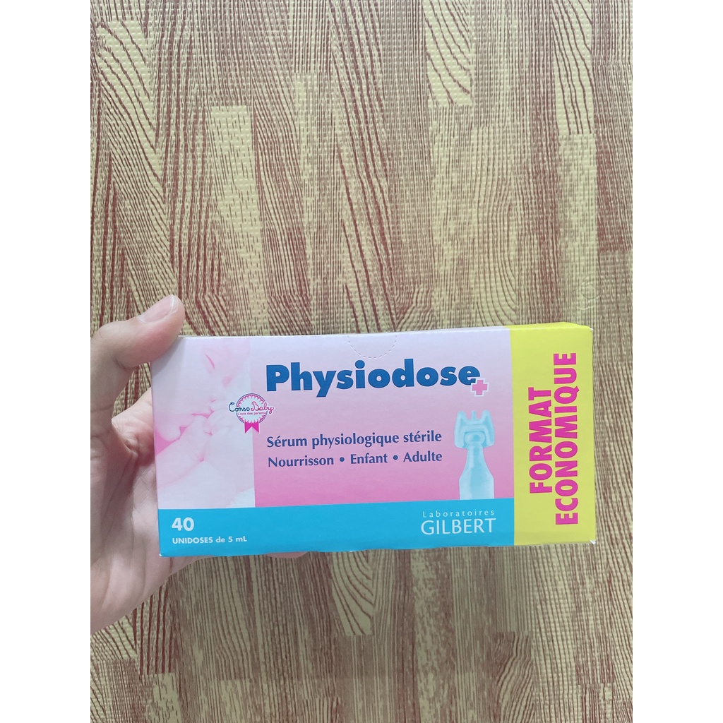 Nước muối sinh lý Pháp Physiodose tép hồng