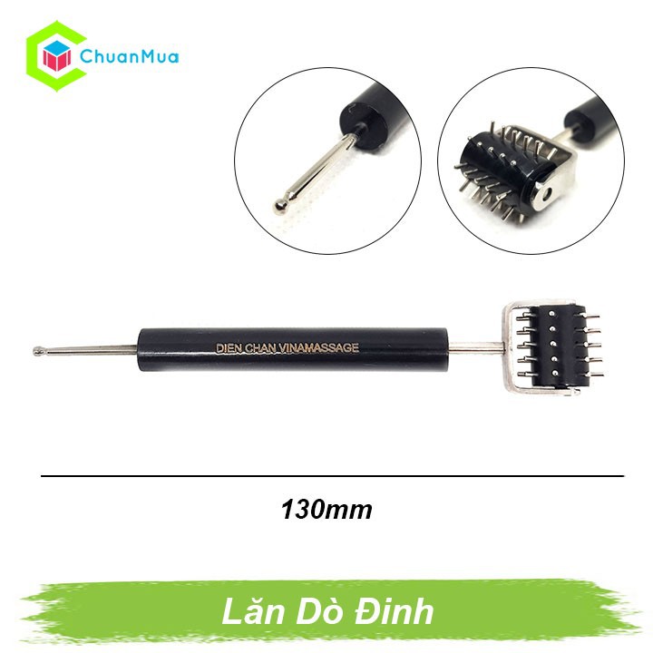 Cây Lăn Đinh Dò Huyệt 2 Đầu - Dụng Cụ Diện Chẩn ( Phụ Kiện Chuẩn VINAMASSAGE Điện Chấn Nhấn Lay Nguyệt Giảm Căng Thẳng )