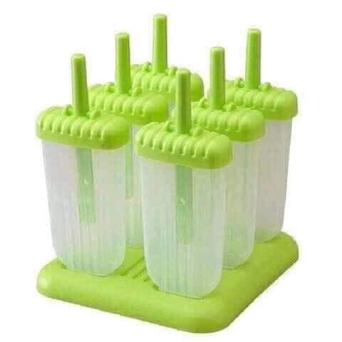Combo 10 bộ khuôn làm kem 6 que mới - màu ngẫu nhiên , khuôn làm kem