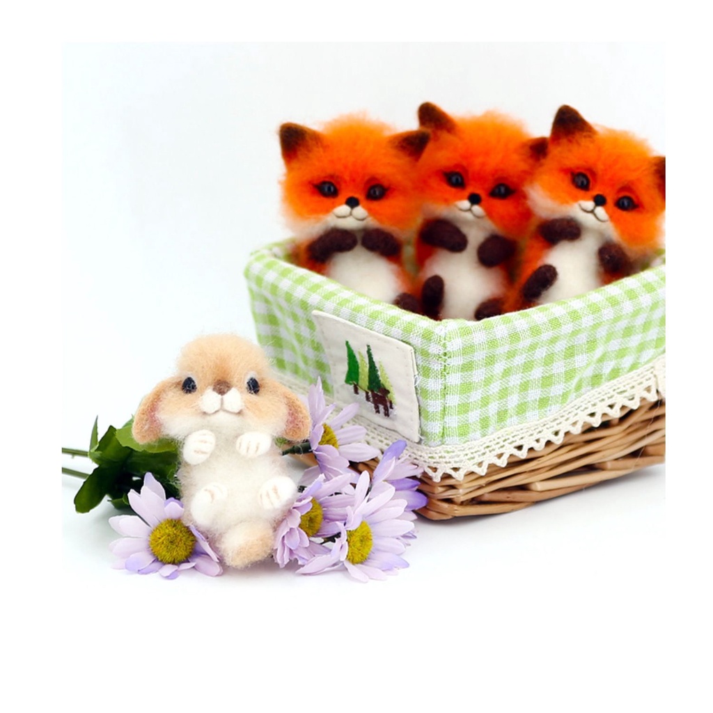 Len Chọc Handmade, Bộ Kit Len Chọc Cáo Lửa
