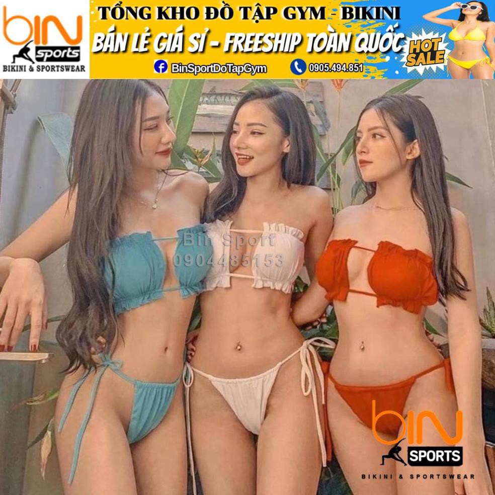 Bikini Nữ Hai Mảnh Quần Tam Giác Mút Mỏng Sexy Freesize Bin Sports BHV083 [ Bikini Giá Xưởng ]