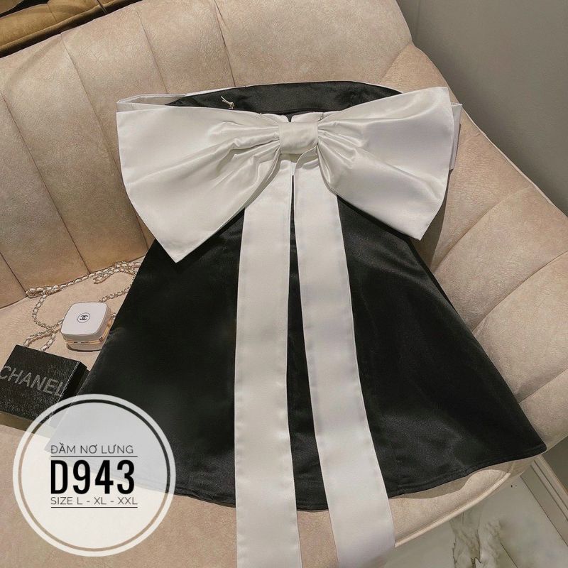 ĐẦM BIGSIZE TRỄ VAI THẮT NƠ SAU LƯNG