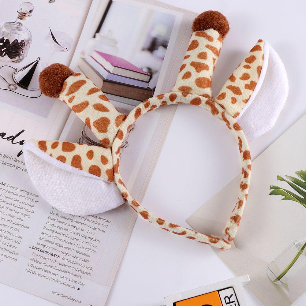 Băng Đô Cài Tóc Hình Hươu Cao Cổ Hoạt Hình Đáng Yêu Dành Cho Dịp Giáng Sinh