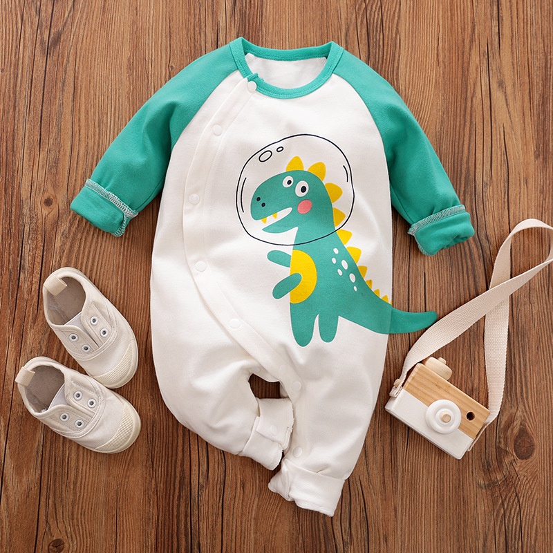 Bộ Áo Liền Quần Cotton Dễ Thương Cho Trẻ Sơ Sinh