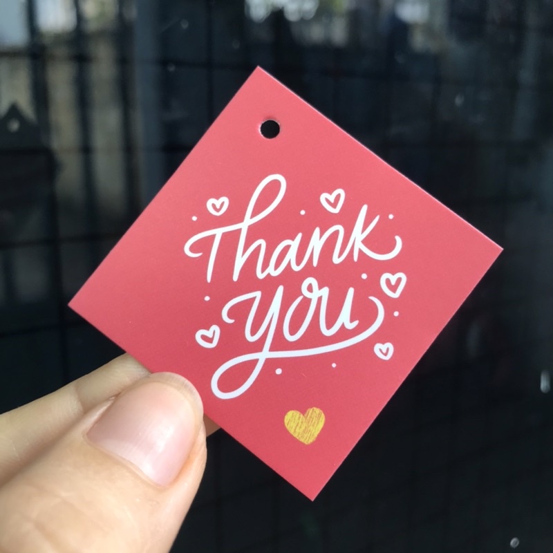 100 cái Tag Quần Áo, Mác Treo Quần Áo, Thẻ Treo Thời Trang Size 4,5x4,5cm Có Đục Lỗ , Chất Liệu C300 mẫu 3