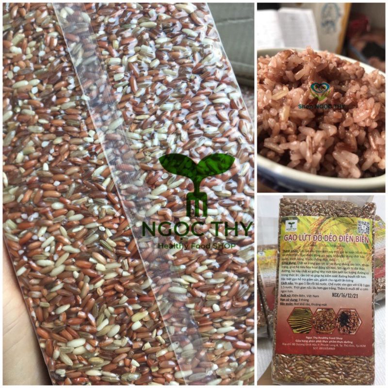 Gạo Lứt Đỏ Điện Biên Nấu Ko Cần Ngâm Dùng cho Healthy, Ăn Kiêng 1kg