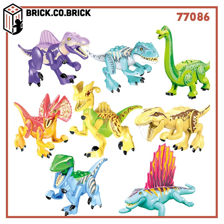 Đồ Chơi Lắp Ráp Non LEGO Khủng Long Mô Hình Dinosaur Jurrasic World - Thế Giới Khủng Long 77086 MẪU MỚI