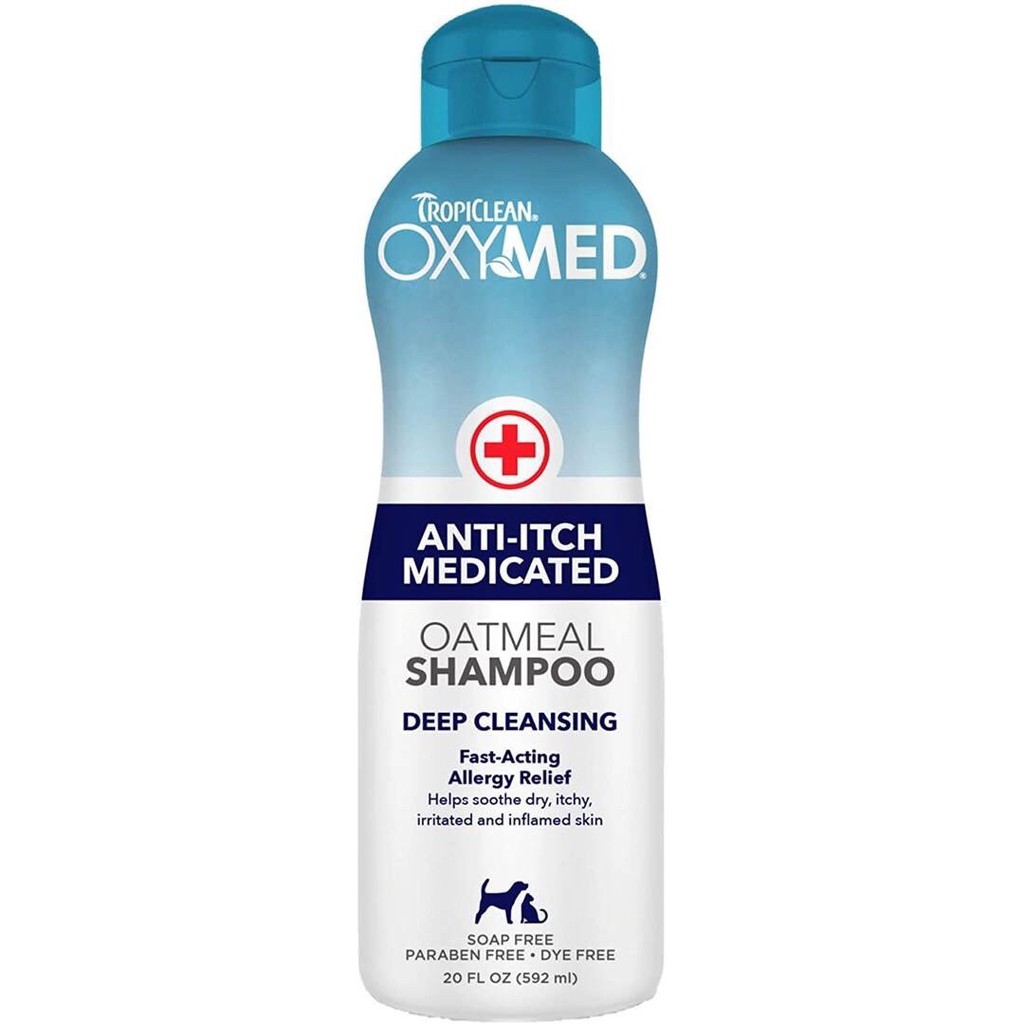 Dầu gội đặc trị Viêm da, Nấm Ngứa da cho Chó, Mèo - Tropiclean Oxymed Shampoo