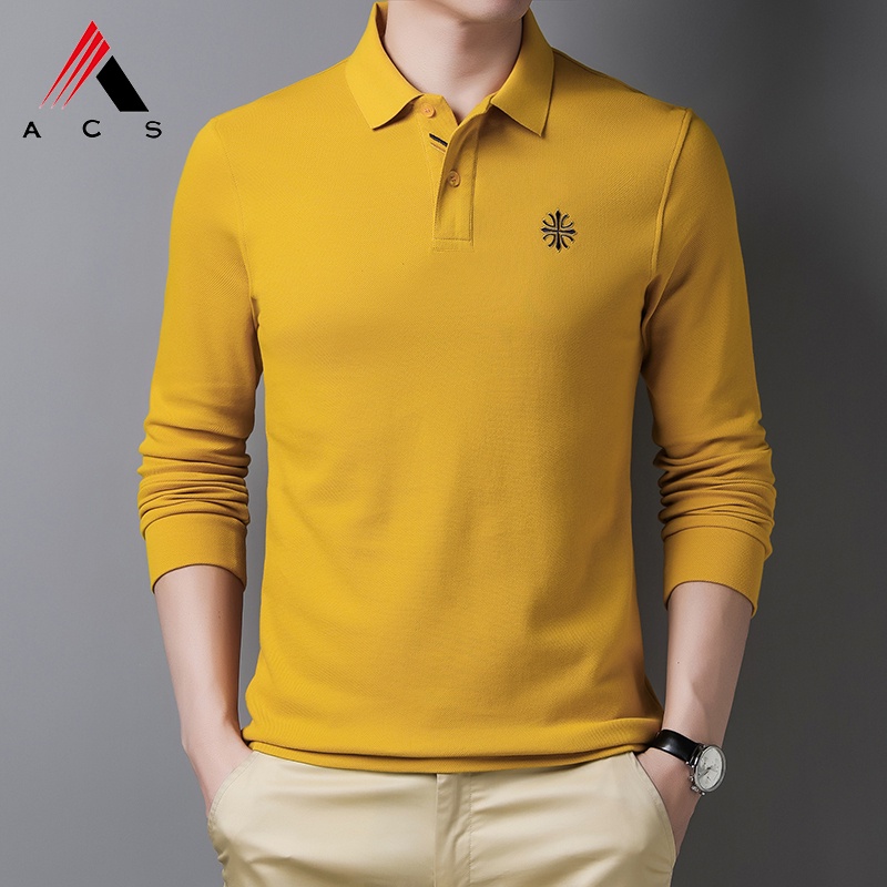 Áo polo Dài Tay Mùa Hè Hàng Mới Dành Cho Nam 6 Màu Lựa Chọn