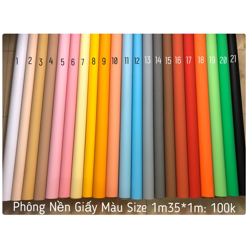 Phông nền chụp ảnh giấy màu (Pastel), Size 1m35x1m