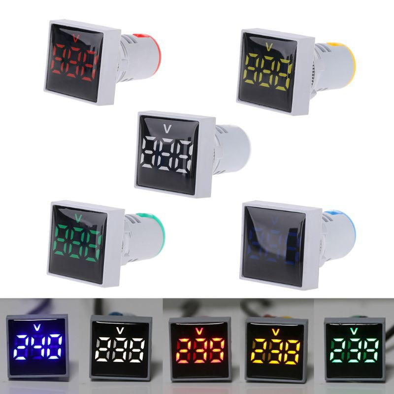 Vôn Kế Kỹ Thuật Số Có Đèn Led 22mm Ac 20-500v