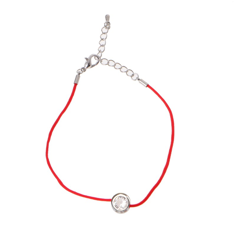 Vòng tay dây thừng đỏ may mắn Zirconia