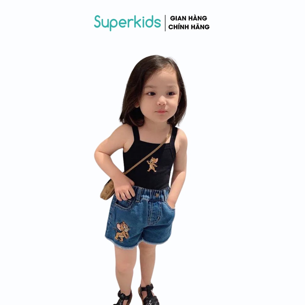 Áo 2 dây chuột Jerry nhiều màu cho bé 8-18kg QATE707